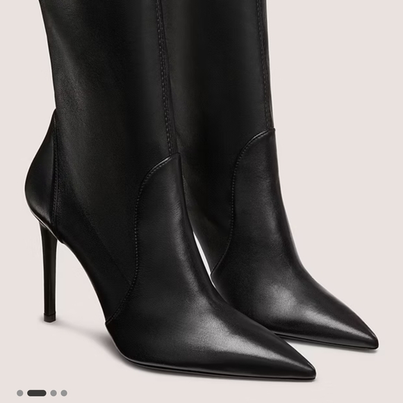 Elegant Black Stiletto Heel Boots - Picture 3 of 4